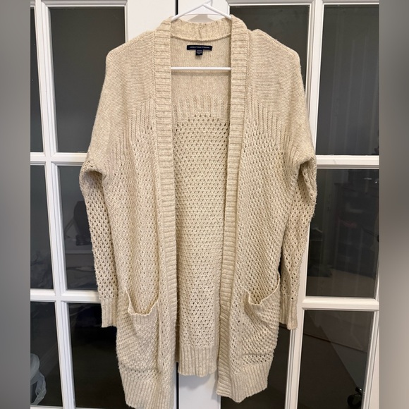American Eagle Outfitters Sweaters - American Eagle Outfitters Y2k cottage core Cream Knit Cardigan Size S